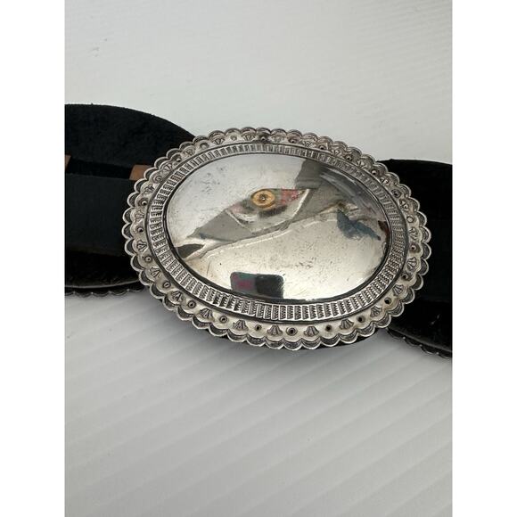 Vintage Albert Jake Navajo Sterling Silver Concho Belt 622g Large 3.5” Conchos main image 5